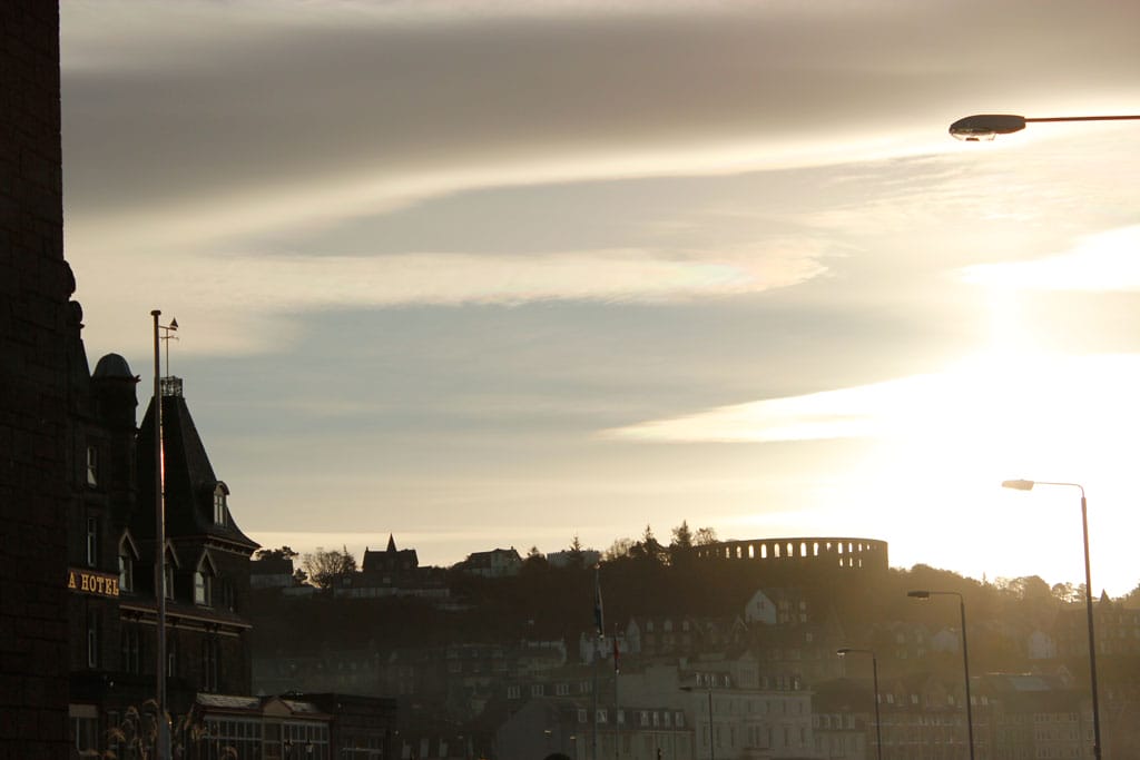 Oban in the Morning - view of McCaig's Tower