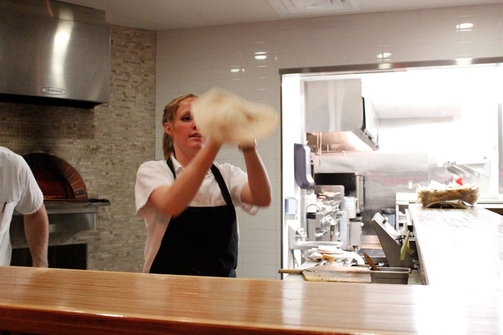 Pizza being made at Lucky Pie LoDo