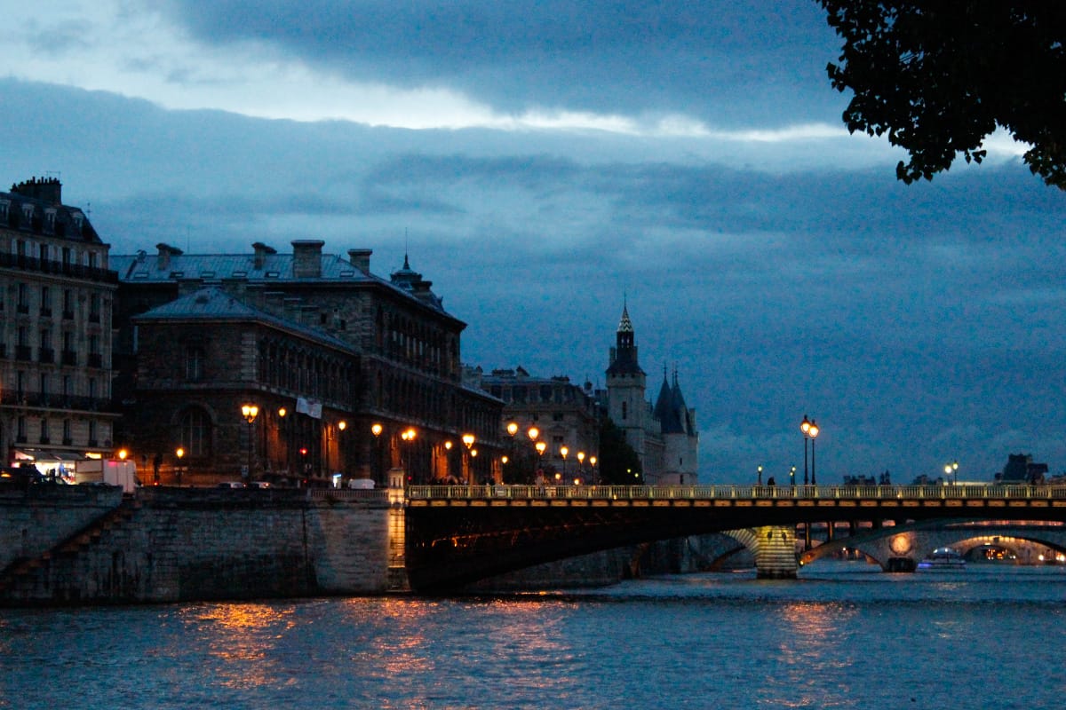 The Seine at night, Paris