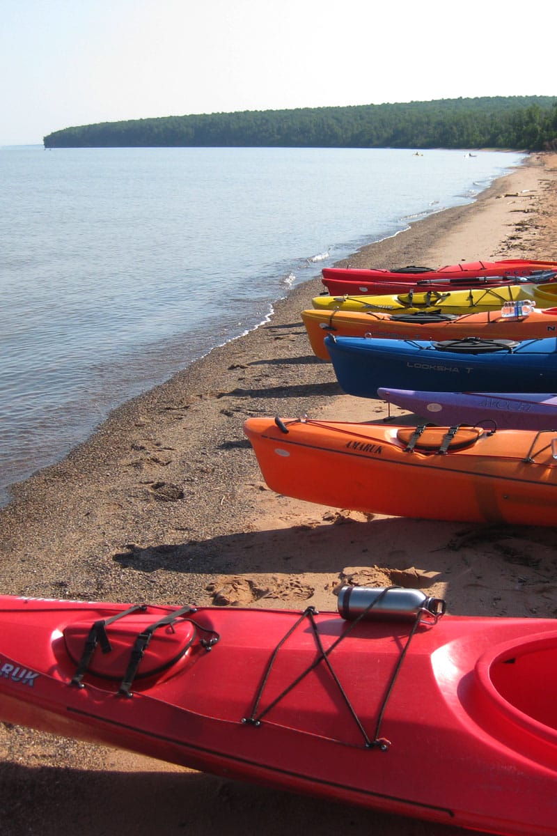 Kayaks on the Beach