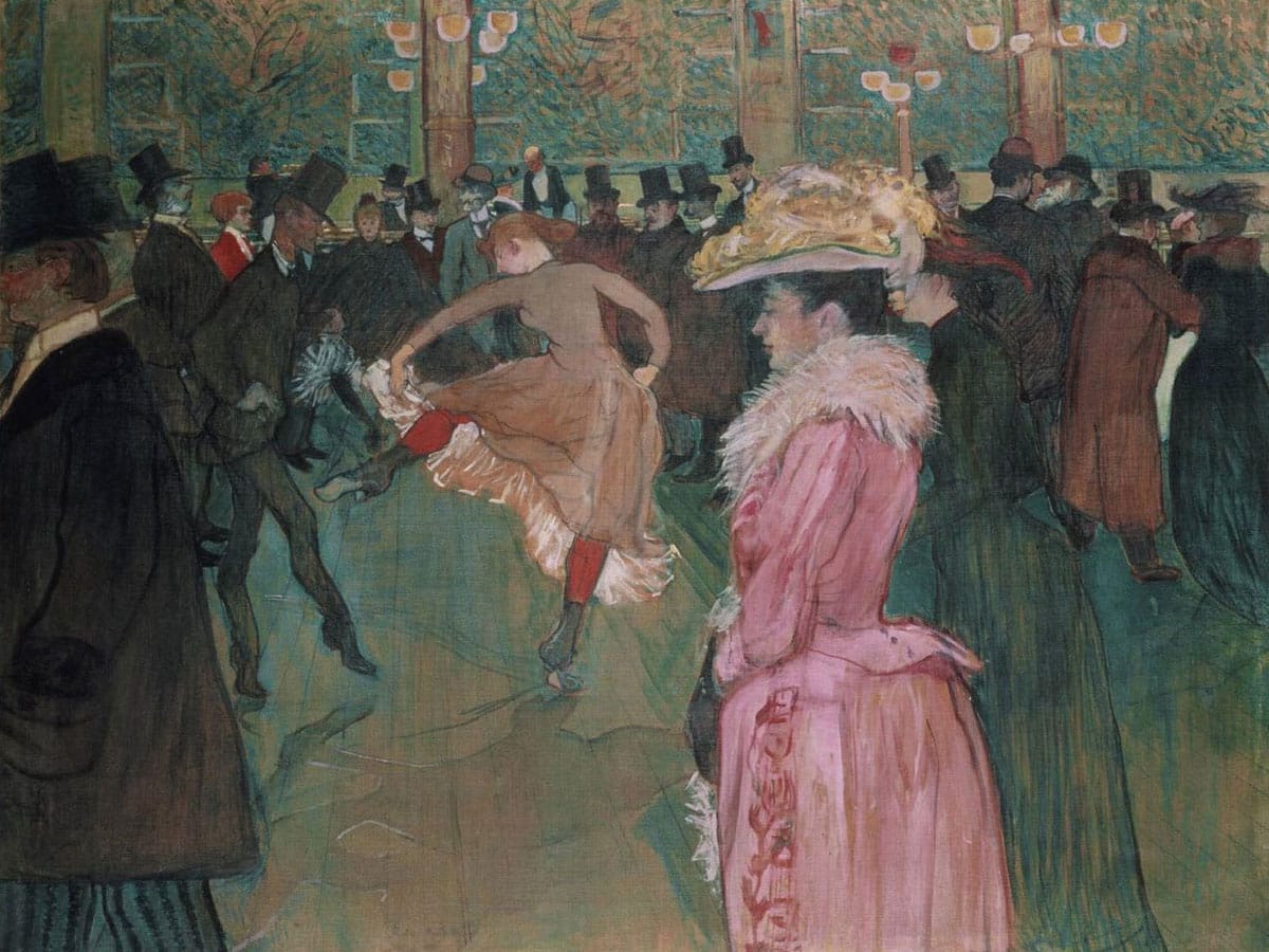 Henri de Toulouse-Lautrec | At The Moulin Rouge-The Dance-1889-90